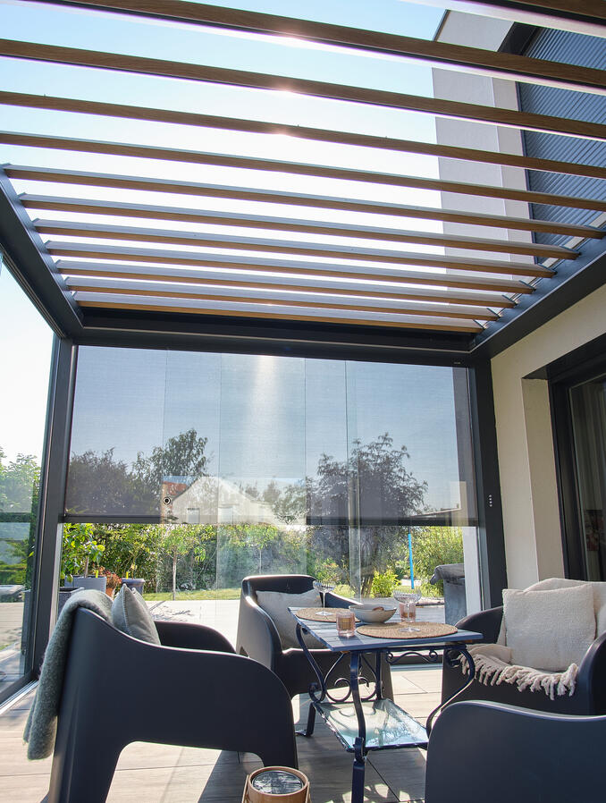 Pergola à lames orientables bois